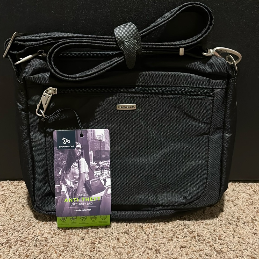 NWT Travelon 5 Point Anti-Theft Security Bag Classic Collection